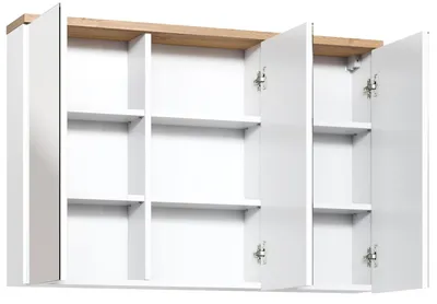 Image de Armoire de toilette Armoire de salle de bains avec miroir 100 cm Salle de bains meubles en bois