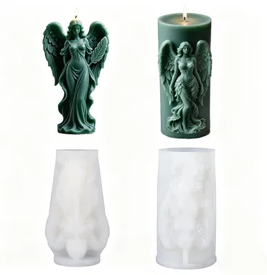 Obrázok produktu pre Silikónová forma anjel s krídlami na výrobu sviečok, živice alebo mydla, 3D forma na domáce tvorenie