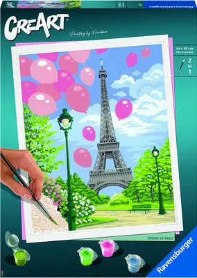 Immagine prodotto di Ravensburger Paint by Numbers Primavera a Parigi