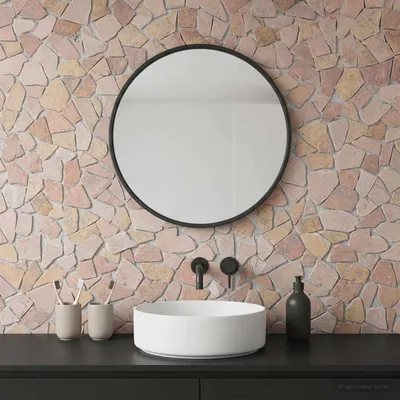 Produktbild von Möbel Mosaikfliesen Rot 30 x 30 cm Marmor - Terrassenfliesen &15731