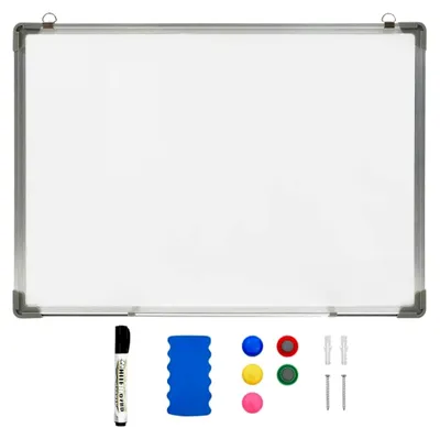 Produktbild von Magnetisches Whiteboard 70 x 50 cm mit Aluminiumrahmen, abwischbar und inklusive Zubehör