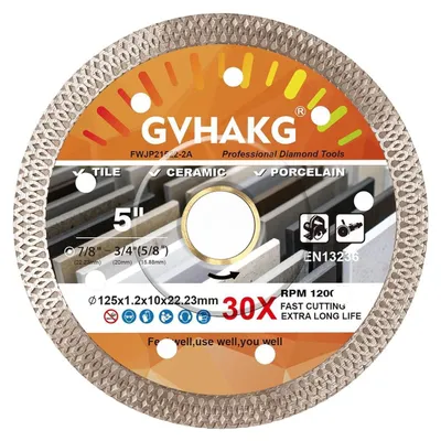 Productafbeelding van Diamantzaagblad 125 mm, extra dun, voor tegels, keramische tegels, graniet, marmer