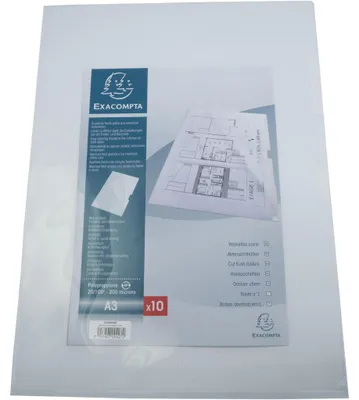 Produktbild von Exacompta 5x Pack 10 Aktensichthüllen PP 200µ A3 senkrecht Kristall 325005E