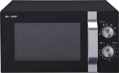 Produktbild von Sharp R204BA Solo-Mikrowelle 6 Leistungsstufen - 800 Watt Leistung Schwarz/Silber