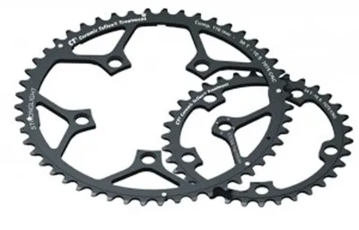 Produktbild von Stronglight Kettenblatt Type 110 D außen 53 Zähne, schwarz, ct², 11-fach