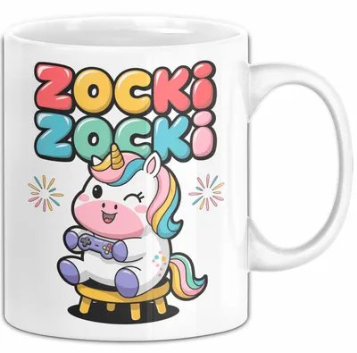 Produktbild von Gamer Gaming Liebhaber Tasse Geschenk Lustige Geschenkidee Spruch Zocki Zocki (Weiß)