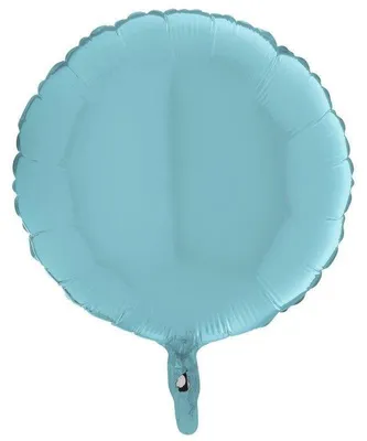 Produktbild von Folienballon - Rund, Pastellblau, 46 cm, Grabo