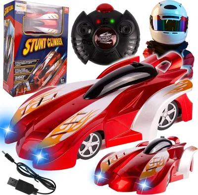 Obrázek produktu pro MalPlay Rc Car | Závodní auto | dálkově ovládané autíčko na zeď | hračka na zeď | děti od 6 let červená