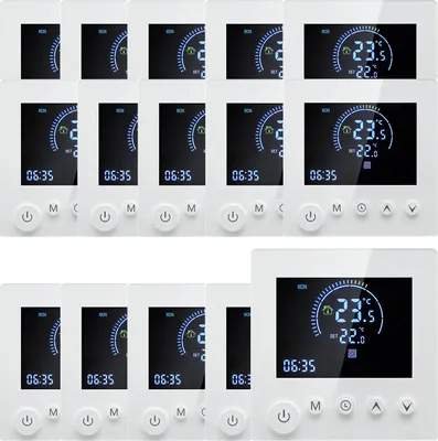 Zdjęcie produktu dla 15X Programowalny pilot zdalnego sterowania, czujnik NTC, cyfrowy termostat pokojowy LCD Termostat do ogrzewania wodnego 3A Termostat ścienny Podtynkowe ogrzewanie podłogowe
