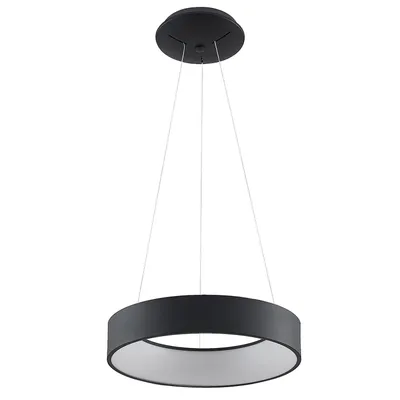 Produktbild von Arcchio LED-Hängelampe Aleksi, Ø 45 cm, schwarz, Metall, CCT