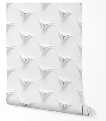 Produktbild von Selbstklebende Tapete Möbelfolie 3D Abstrakte Wellenformen Weiß Modern Wandtapete Wohnzimmer Schlafzimmer Flur Minimalistisch Struktur Optik Tiefeneffekt Elegantes Design 5m x 0,5m