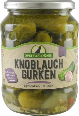 Produktbild von Knoblauchgurken von Spreewald-Rabe (720 ml Glas)