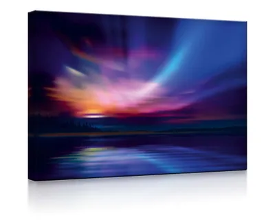 Produktbild von lightbox multicolor | LED Bilder | Nordische Polarlichter | 100x70 cm | fully lighted