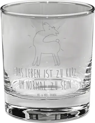 Produktbild von Mr. & Mrs. Panda Glas Lama Stolz - Transparent - Geschenk, Beste Freundin, Familie, Alpaka, Cocktailglas, Tumbler, gravur, Neustart, Longdrinkglas, Gin