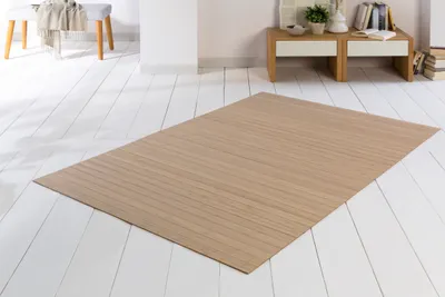 Immagine prodotto di Tappeto in polvere di bambù SOLID, dimensioni circa 155x230 cm, strisce da 50 mm su supporto in pile di garza