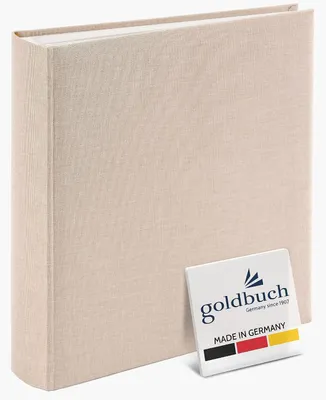 Productafbeelding van 100 pagina's - 30 x 31 cm - Beige - Fotoboek met linnen omslag en pergamijn scheidingsbladen - Hoogwaardig papier