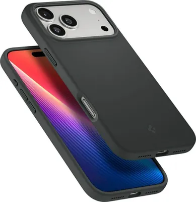 Produktbild von Spigen Silicone Fit (MagFit), Cover, Apple, iPhone 17 Pro, 16 cm (6.3"), Dunkelgrün