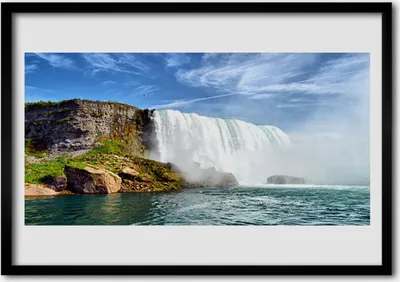 Produktbild von Bild 100x70 MDF-Rahmen Wandkunst Meer Wasserfall Natur