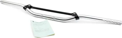 Produktbild von ALU Cross Lenker 80 cm niedrig Chrom mit Strebe in Schwarz mit ABE für Motorrad Moped Quad Mofa
