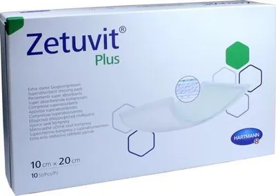 Immagine prodotto di Hartmann Zetuvit® Plus, medicazione superassorbente per ferite 10 x 20 cm | confezione (10 pezzi)