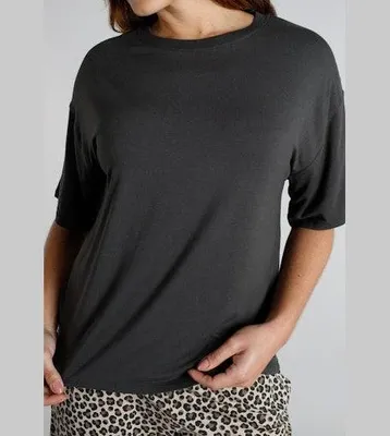 Image de Tom Tailor haut de pyjama col rond gris uni femme