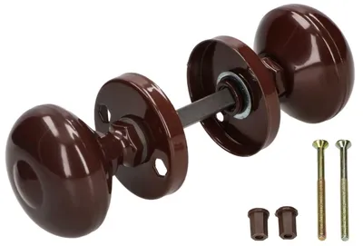 Imagen del producto de KOTARBAU®: Manija giratoria para puertas, ideal para puertas laterales de garajes, en color marrón