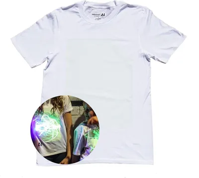 Productafbeelding van Interactief T-shirt - Glow in dark - Creatief Tekenen - Zonder Batterijen - 12.7 cm x 12.7 cm - Zwart