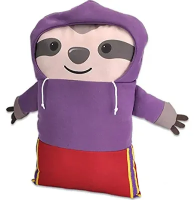 Produktbild von Wild Republic Faultier Plüschkissen, nachhaltig aus recyceltem Polyester, 38x23 cm