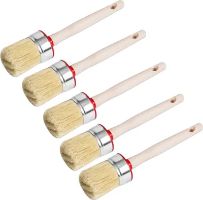 Produktbild von 5er Set Rundpinsel 70 mm | Ringpinsel Naturborstenpinsel für den Hausgebrauch | zum Streichen von Wänden und Möbeln