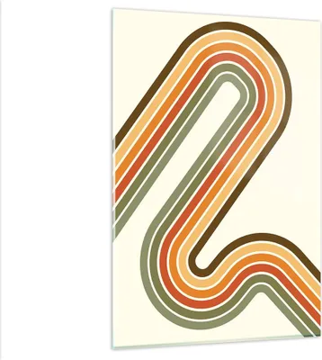 Produktbild von Bilder auf glas - Einteilig - Abstraktion Weg Gürtel - 80x120cm - Glasbilder - Wandbilder - Bilder - zum Aufhängen bereit - Wanddekoration aus Glas - Glas Bilder - Wandbild auf Glas - GPA80x120-4425