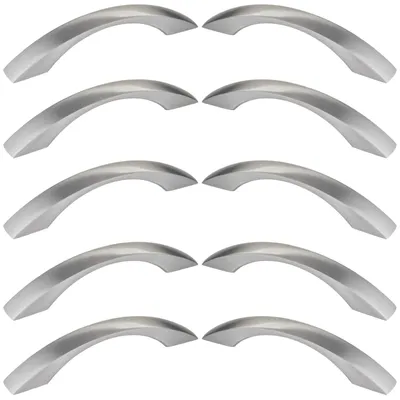 Produktbild von Set mit 10 modernen Möbelgriffen aus Aluminium