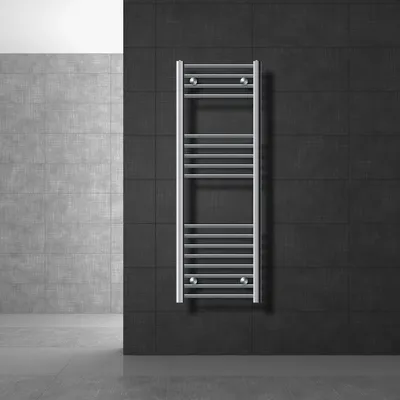 Produktbild von LuxeBath Badheizkörper Sahara, 400x1200 mm, Chrome, gerade mit Seitenanschluss, ohne Heizstab