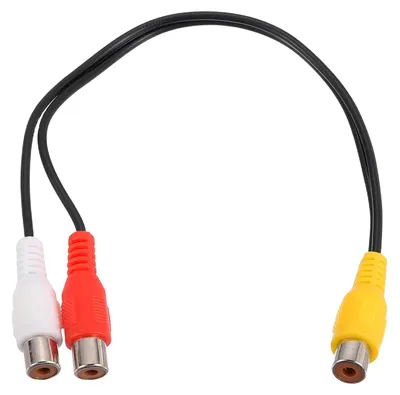 Zdjęcie produktu dla Kabel rozgałęziający RCA, adapter 1:2, złącza żeńskie, długość 25 cm