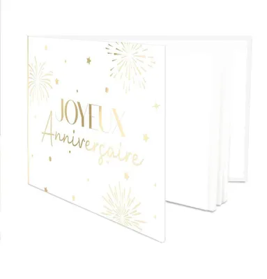 Produktbild von Gästebuch Partyzubehör Tischdeko 21,5 x 1,5 x 15,5 cm gold -