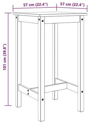 Produktbild von vidaXL 5-tlg. Bar-Set Massivholz Kiefer