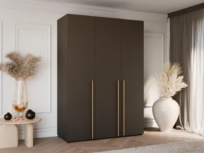 Zdjęcie produktu dla Szafa trzydrzwiowa DOMINO 150 cm 3 drzwi sypialnia salon czarny