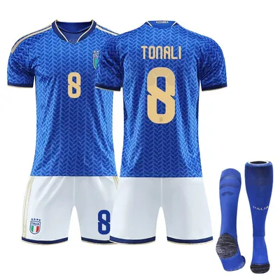 Produktbild von #8 TONALI Italy home ground 2026 World Cup football jersey for Kids and Adults SIZE:28