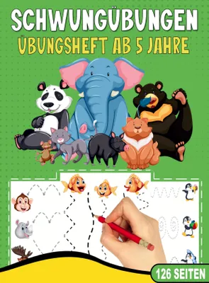 Produktbild von Schwungübungen Übungsheft ab 5 Jahre - Das Tier Lernheft für Kinder