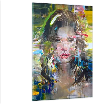 Produktbild von Bilder auf glas - Einteilig - frau modern - 80x120cm - Glasbilder - Wandbilder - Bilder - Kunstdruck - zum Aufhängen bereit - Wanddekoration aus Glas - Glas Bilder - Wandbild auf Glas - GPA80x120-3473