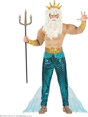 Produktbild von Gott des Meers Verkleidung - Poseidon Kostüm Neptun Meeresgott Gr. S - XXL Gr. S