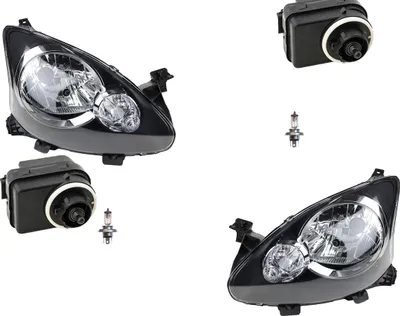 Produktbild von Scheinwerfer passend für Toyota Aygo B10 07/05- mit H4 Links Rechts + Stellmotor 6224C0 9602407480 9632162280 811700H010 811700H011 811300H010 Johns