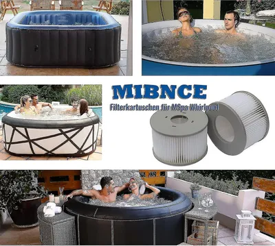 Produktbild von Packung mit 8 Ersatzfilterkartuschen für Mspa aufblasbaren Pool, Whirlpool
