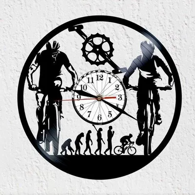 Immagine prodotto di Orologio da bicicletta nero per gli sport aerei, 30 cm, decorativo