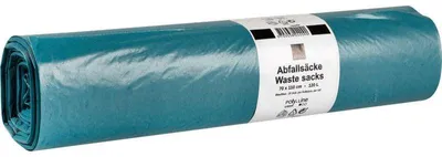Produktbild von 10x Abfallsäcke 120 L, 700x1100 mm, 30 my LDPE, Blau  | 1 Stück
