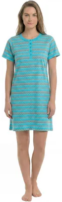 Produktbild von Kisses&Love Sommernachthemd für Damen, 100 % Baumwolle, Kurzarm, KL45000