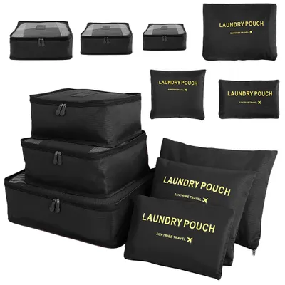 Produktbild von Kofferorganizer schwarz Reiseorganisatoren Launry Pouch für Koffer Reisen Urlaub