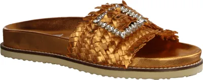 Produktbild von Inuovo 395011 Damenpantolette, Leder, Metallic Orange, Topp - Damenschuhe Top Trends, Mehrfarbig, leder