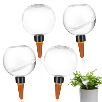 Bewässerungskugeln 4er-Set, 500 ml, transparent