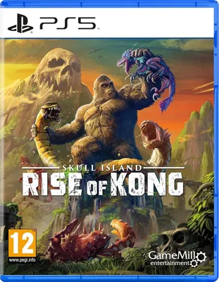 The image is the cover art for the video game 'Skull Island: Rise of Kong' for PlayStation 5.