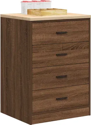 Produktbild von Garagen-Aufbewahrungsschrank 60x51x85 cm Massivholz Kiefer, Werkzeugschränke DesignMöbel